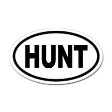 Hunt Oval Decal - Pro Sport Stickers