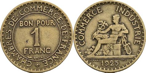 Frankreich 1 Franc 1925 Ss MA Shops