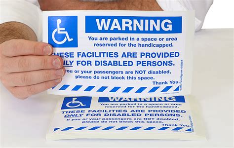 5 in. x 8 in. Handicapped Parking Violation Stickers You are Parked in ...