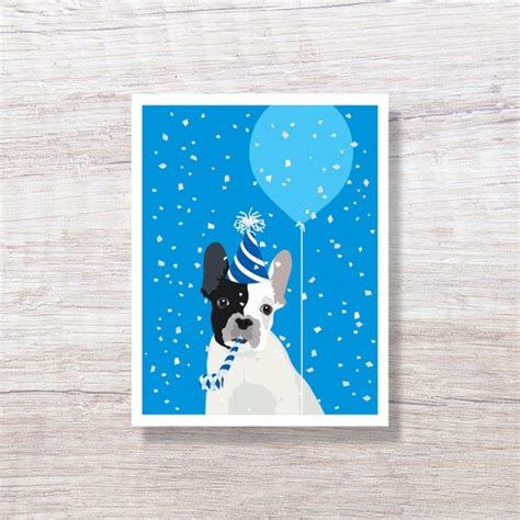 French Bulldog Birthday Card French Bulldog Greeting Card - Etsy