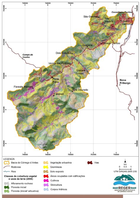 Mapa De Cobertura Vegetal E Usos Da Terra Da Bacia Hidrográfica De Download Scientific