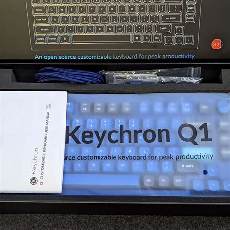 Keychron Q1 Ver2 W Knob Qmk Mechanical Keyboard Navy Blue Gateron