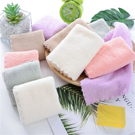 25 25cm Coral Velvet Quick Drying Microfiber Towels Cleaning Wipes Face Towels Square Washcloth