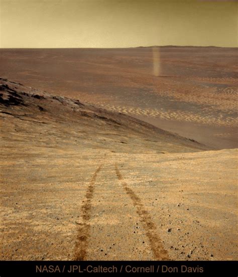 Mars rover up high, spies a dust devil | Today's Image | EarthSky