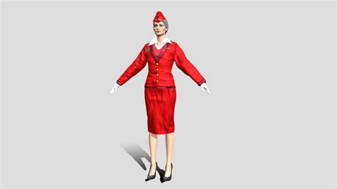 Stewardess 3d Game Model 3d Model By Agarkovacg 005871d Sketchfab