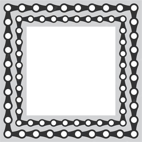 premium vector chain photo frame template