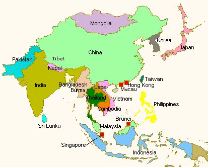 Map of Asia Region | Maps of Asia Regional Political City