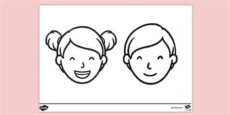 Free Faces Colouring Page Sheets Drawing Children