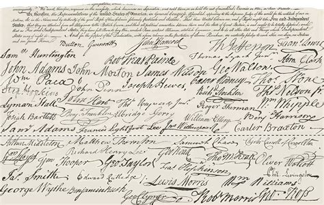 john hancocks declaration  independence signature    big