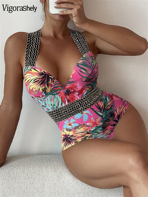 VIGORASHELY Maillot De Bain Une Pi Ce Sexy Bretelles Crois Es Amissi