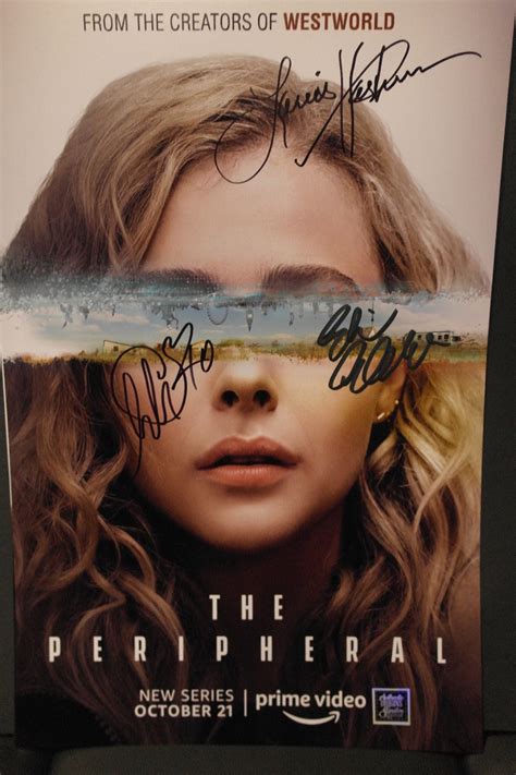 Cast Autographed Poster the Peripheral 2022 Tv Series Chloë Grace ...