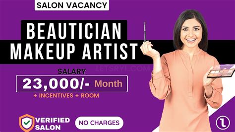 Beautician Makeup Artist Salon Job Vacancy Studio 11 Salon