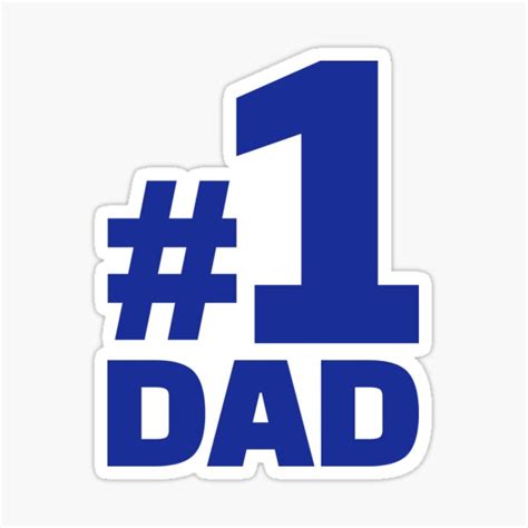 Number 1 Dad Stickers Redbubble