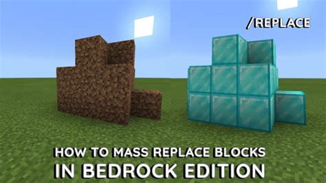 How To Mass Replace Blocks In Bedrock Edition Youtube