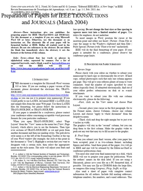 Plantilla IEEE | PDF | Note (Typography) | Bracket