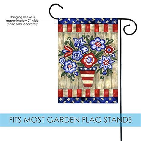 Toland Home Garden 118228 Patriotic Flowers 12 5 X 18 Inch Decorative