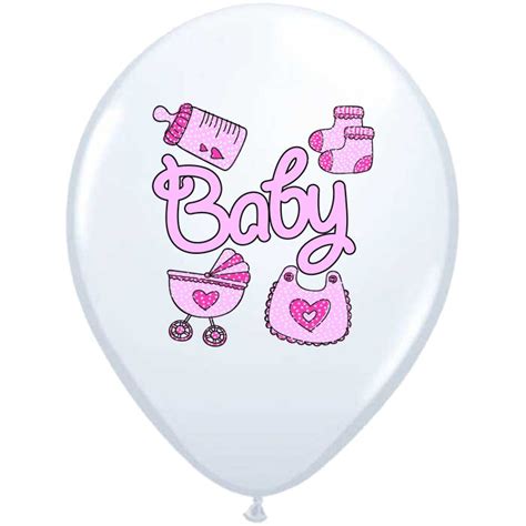 Set De 19 Baloane Cu Heliu Baby Girl Nou Nascut Fetita Balloons Shop