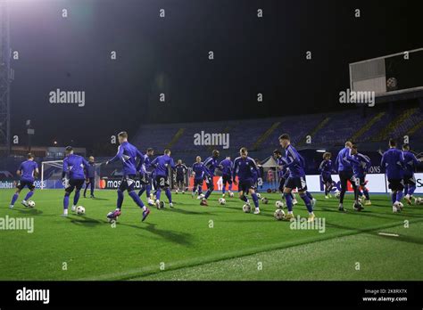 Players Of Dinamo Zagreb During A Training Session At Maksimir Stadium