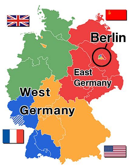 A Map Of Germany With All The Major Cities And Their Flags On It S Borders