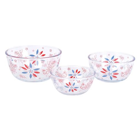 Glass Mixing Bowls Set Of 3 Temp Tations Llc