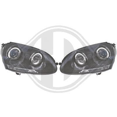 2x Phares Angel Eyes Noirs VW Golf 5 03 09 V2