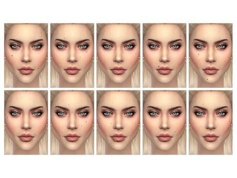 Ms Blue S Moles V1 Sims 4 Cc Skin Sims 4 Cc Makeup Facial Mole