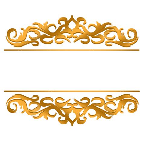 Aesthetic Golden Vintage Text Frame Frames Text Borders Png