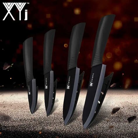 XYj Top Quality Zirconia Oxide Ceramic Cleaver Black White Blade 3 4