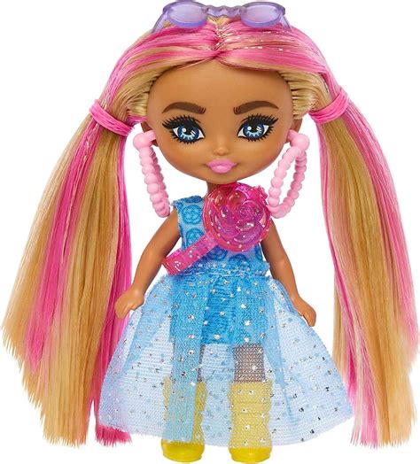 Amazon Barbie Extra Mini Minis Doll With Pink Streaked Blonde