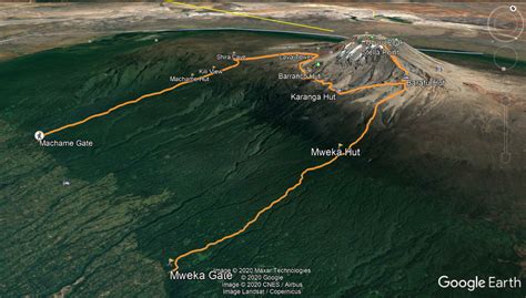 Machame Route Map Machame Route