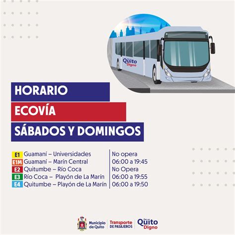 Empresa De Pasajeros Quito On Twitter Recuerda Los Horarios De