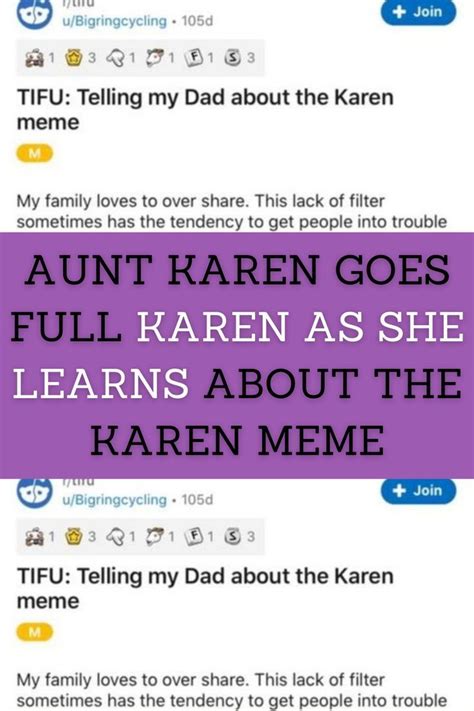 Aunt Karen Goes Full Karen As She Learns About The Karen Meme | Life humor, Dad jokes, Business ...