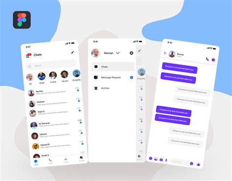 Chat UI Design UX UX Mobile Application Figma Behance