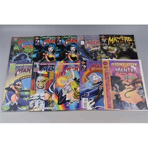 Ten Vintage Malibu Comics Ultraverse Mantra Includes Numbers 12345