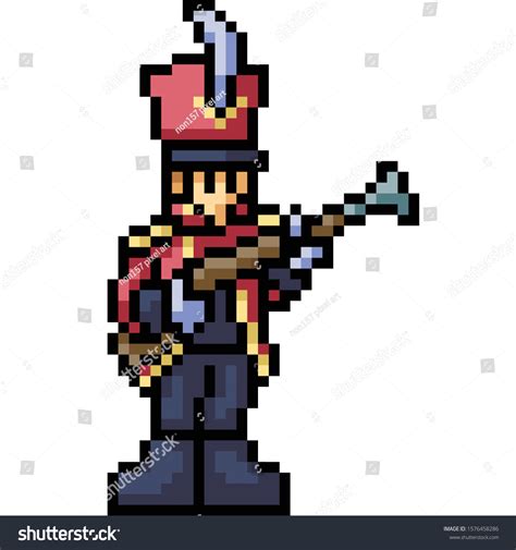 Vector Pixel Art Soldier Isolated Cartoon 库存矢量图（免版税）1576458286 Shutterstock