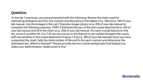 Solved In The Lab 7 Exercises You Were Presented With The Following Review The Traits Used