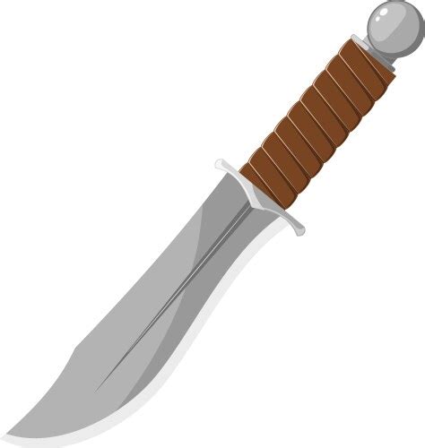 Sharp butterfly knife concept Royalty Free Vector Image