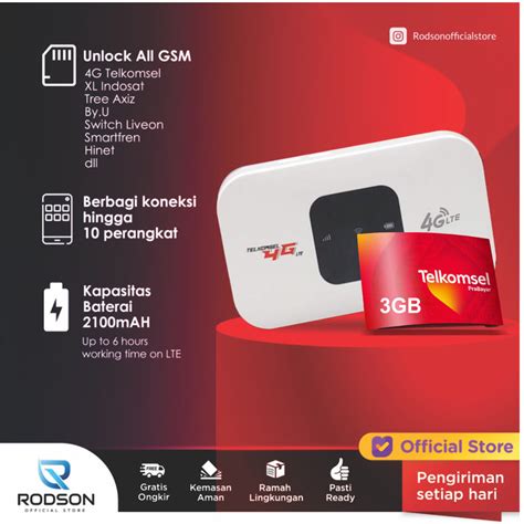 Jual Modem Wifi Telkomsel Mifi G Lte Unlock All Operator Free Kartu