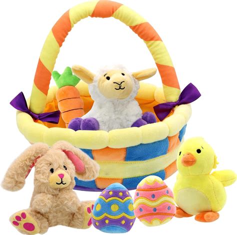 Joyin Pezzi Cesto Di Pasqua Peluche Playset Cesto Di Pasqua Peluche