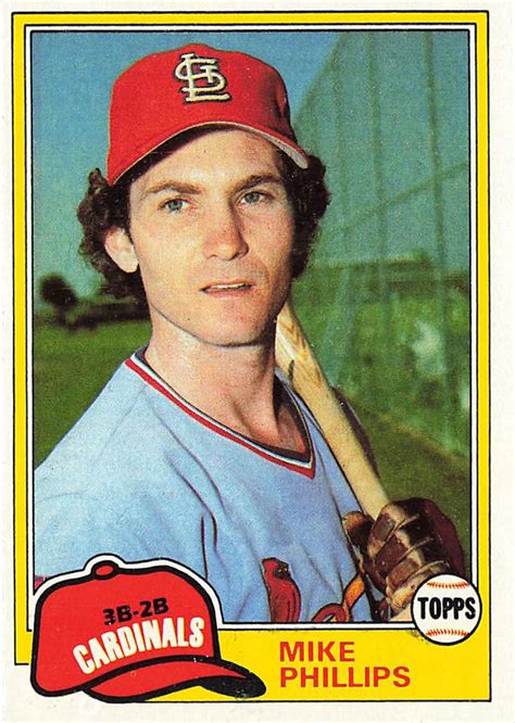 Mike Phillips 1981 Topps Baseball Card - 1980s Baseball