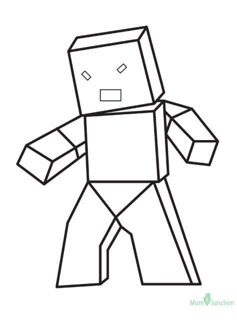 Minecraft Iron Golem Coloring Pages Sketch Coloring Page