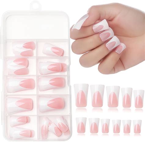 Amazon White Duck Nails Press On Black French Tips Press On Nails