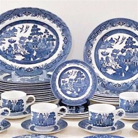 Churchill England Willow Blue Georgian Shape 13 Vintage Etsy