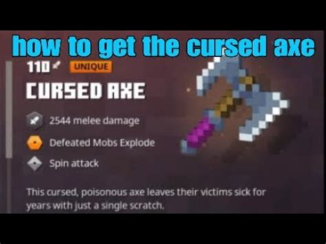 Minecraft Dungeons How To Obtain The Cursed Axe Youtube