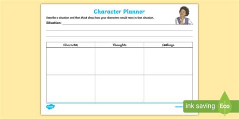 Free Story Character Planner Teacher Made