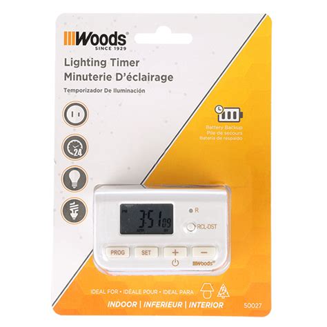 WOODS Minuterie Digitale 24 Heures 50027WD RONA