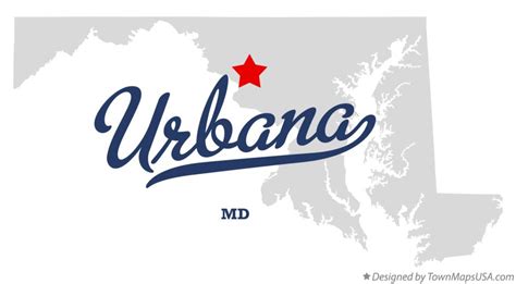 Map of Urbana, MD, Maryland