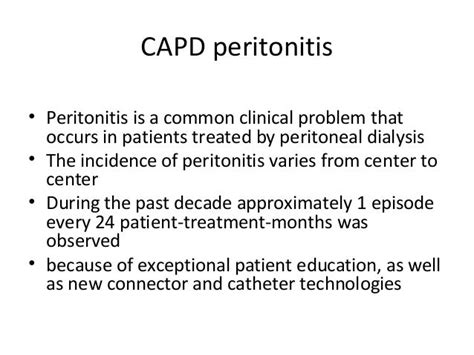 Capd Peritonitis Mortalty