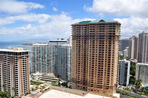 Waikiki Beach Hotels, Oahu, Hawaii Stock Photo - Image of outdoors ...