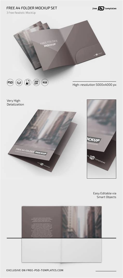 A4 Folder Mockup Psd Free Sale Dakora Co